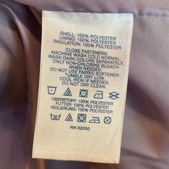 Lands’ End Girl’s XL (16) Purple Heart Vest - Picture 5 of 5